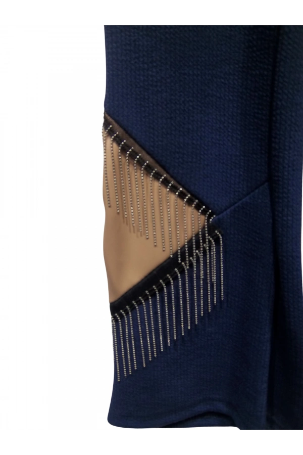 ZİNCİR DETAYLI FİTİLLİ KIZ PANTOLON