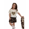LEOPAR DESENLİ ETEKLİ KIZ TAKIM