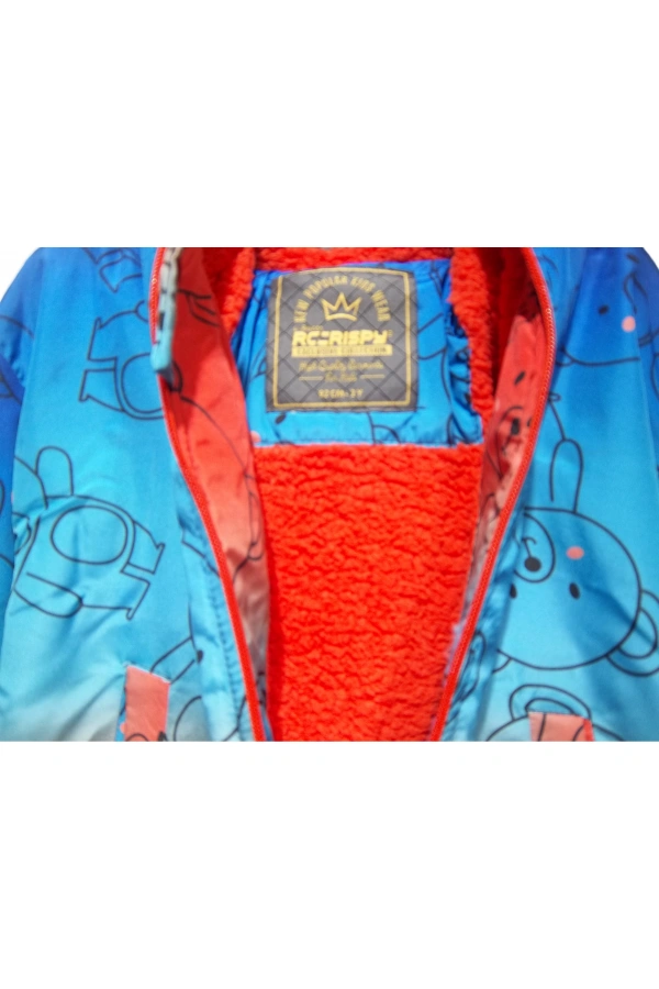 AYICIK BASKILI KUZU ASTARLI ERKEK MONT