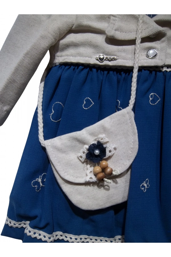 BOLEROLU ÇANTALI KIZ ELBİSE