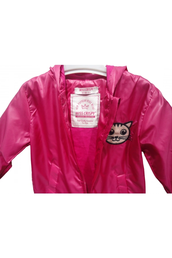 KEDİ NAKIŞLI KIZ YAĞMURLUK