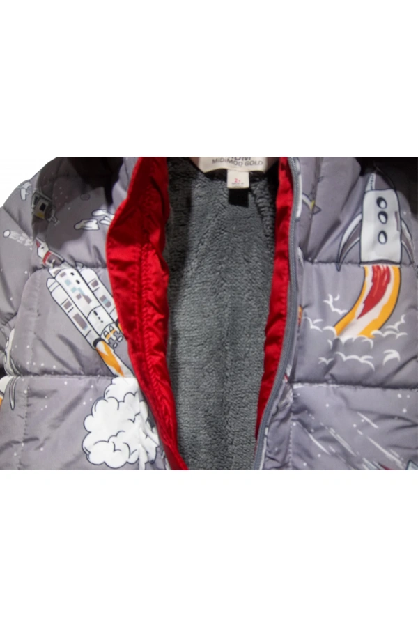 ROKET BASKILI ERKEK MONT