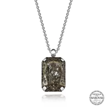 Luz&Pos Crystal Taşlı Top Zincir Gümüş Kadın Kolye