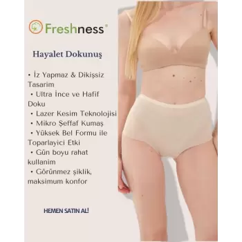Freshness 0025 Lazer Kesim Tül Yüksek Bel Bato Korse