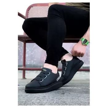 K&A  KA029 3 Bant Legend Kömür Kalın Taban Casual Erkek Ayakkabı