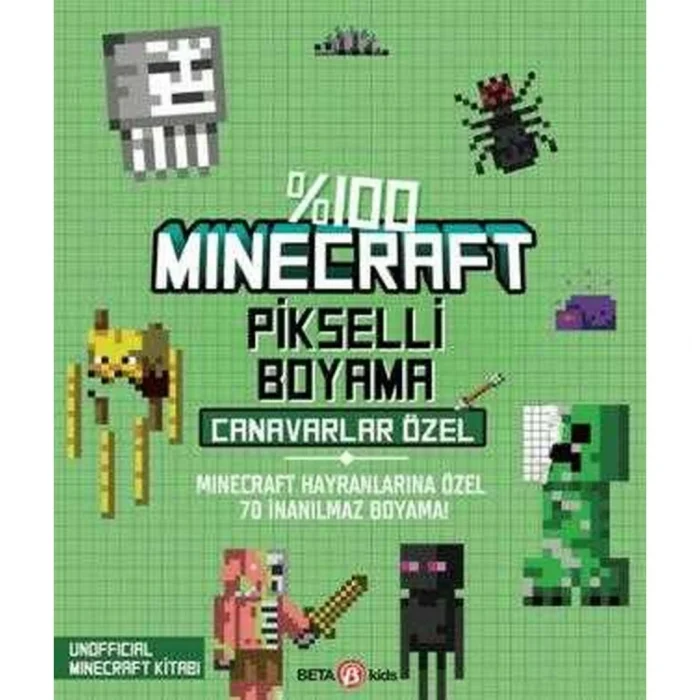 %100 Minecraft Pikselli Boyama Canavarlar Özel