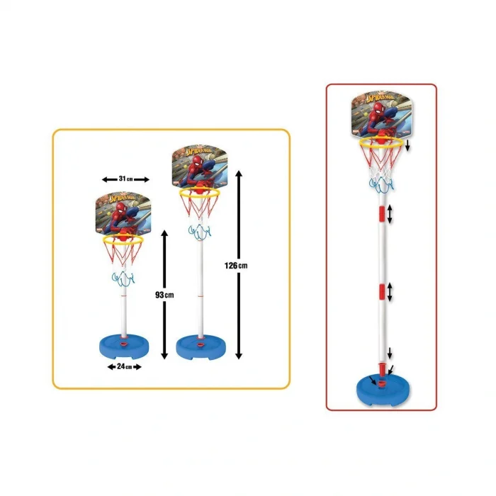 03653 Spiderman Küçük Ayaklı Basketbol Potası -Fentoys