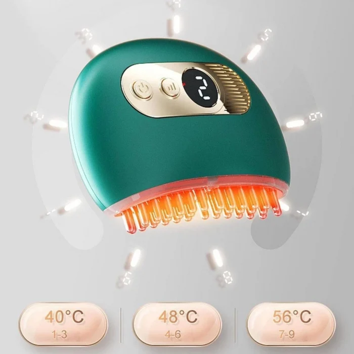 1 Adet Akıllı Elektrik Akımlı Ems Titreşimli Masaj Tarağı Kademeli Yüz Masaj Aleti Aparatı
