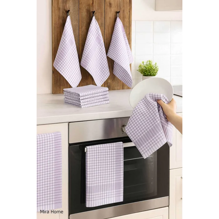 10 lu Lüks Bulaşık Kurulama Bezi ve Mutfak Peçetesi 50x70 Cm Daily Lila