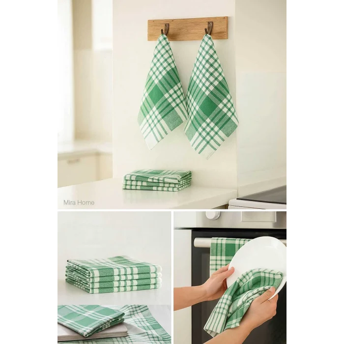 10 lu Lüks Bulaşık Kurulama Bezi ve Mutfak Peçetesi 50x70 Cm Daily Yeşil