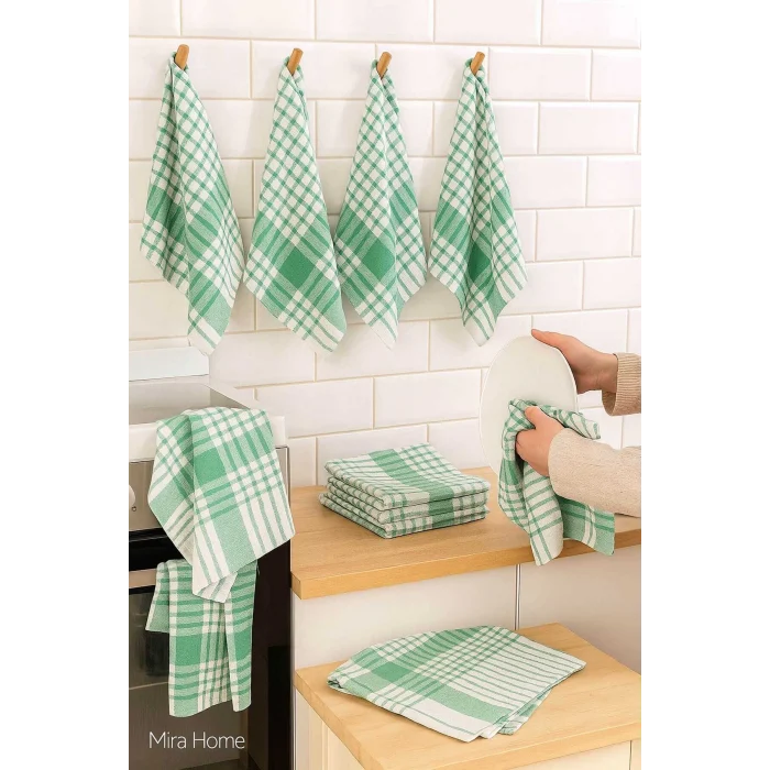 10 lu Lüks Bulaşık Kurulama Bezi ve Mutfak Peçetesi 50x70 Cm Daily Yeşil