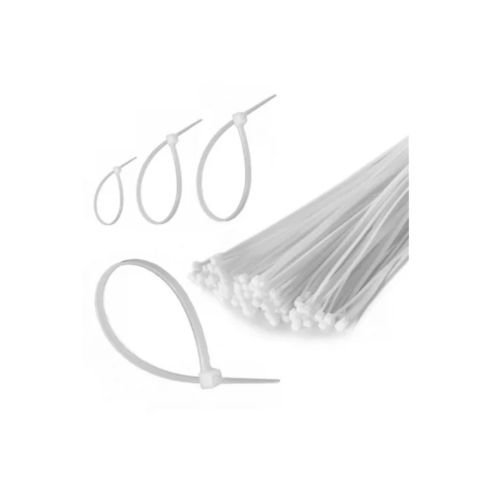 100 Adet Plastik Cırt Kelepçe Kablo Bağı Kablo Düzenleyici-4.8 X 380 Mm