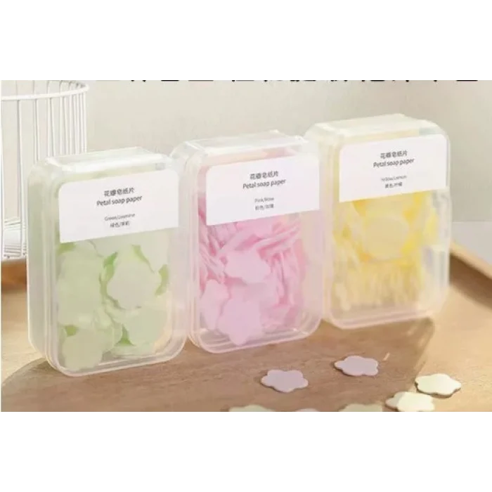 100 Yaprak Eriyen Mini Parfümlü Kağıt Sabun