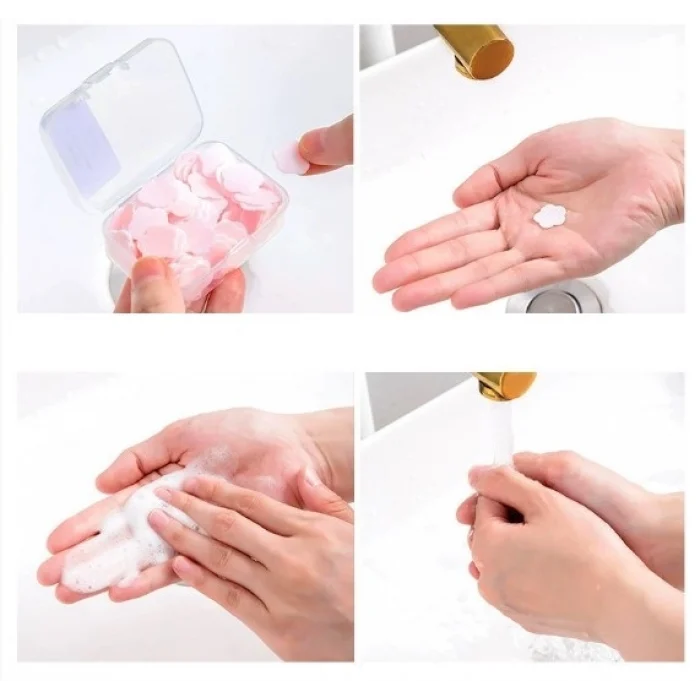 100 Yaprak Eriyen Mini Parfümlü Kağıt Sabun