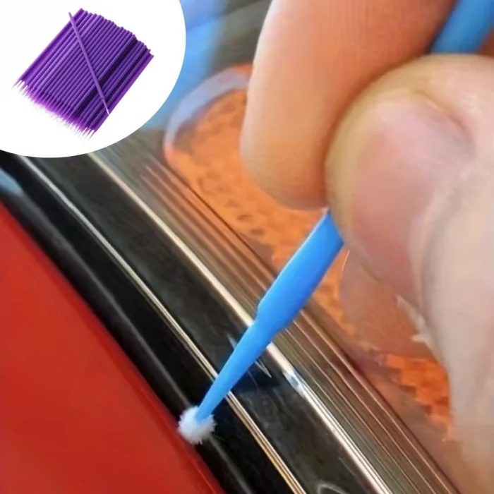 100’lü Mini Tek Kullanımlık Araba Rötüş Fırçası –ince Uçlu Yumuşak Kıllı Boya Uygulayıcı, Otomotiv Detaylandırma