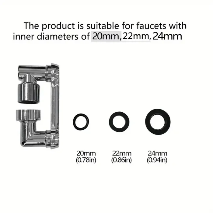 1080 Derece Dönebilen Mutfak Ve Lavabo Bataryası Akrobat Musluk Ucu