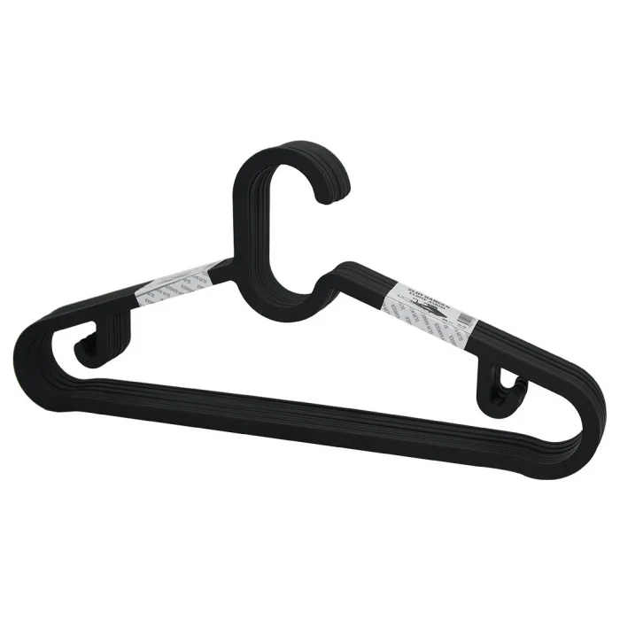 10pcs Plastik - Antrasit Gri Elbise Askısı