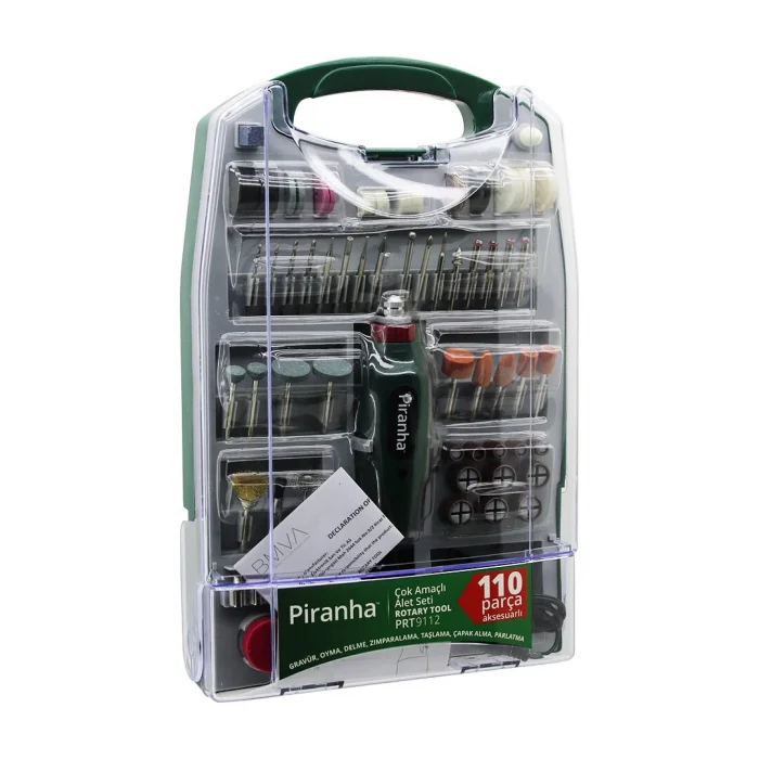 110 Pcs Mini Taşlama - Grınder Çok Amaçlı Set Elektrikli El Motoru Dc 12v  16000 Rpm Parlatma Prt-9112