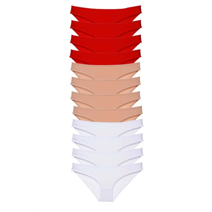 12 adet Süper Eko Set Likralı Kadın Slip Külot 508