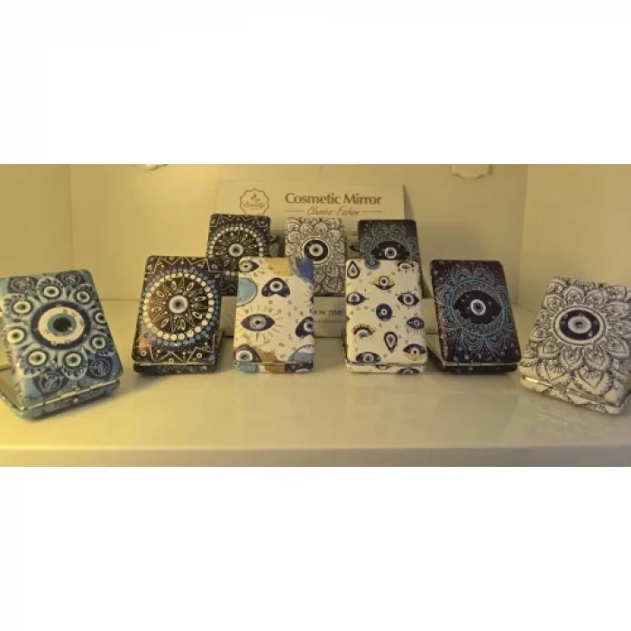12 Adet Büyüteçli Dikdörtgen Cep Aynası