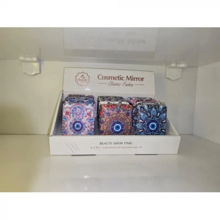 12li Büyüteçli Dikdörtgen Cep Aynası Seti