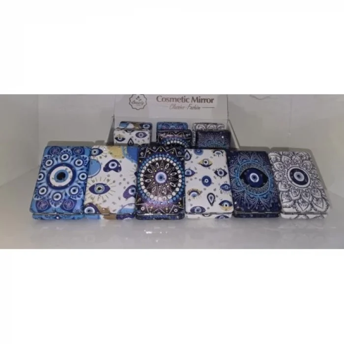 12 Adet Büyüteçli Dikdörtgen Cep Aynası