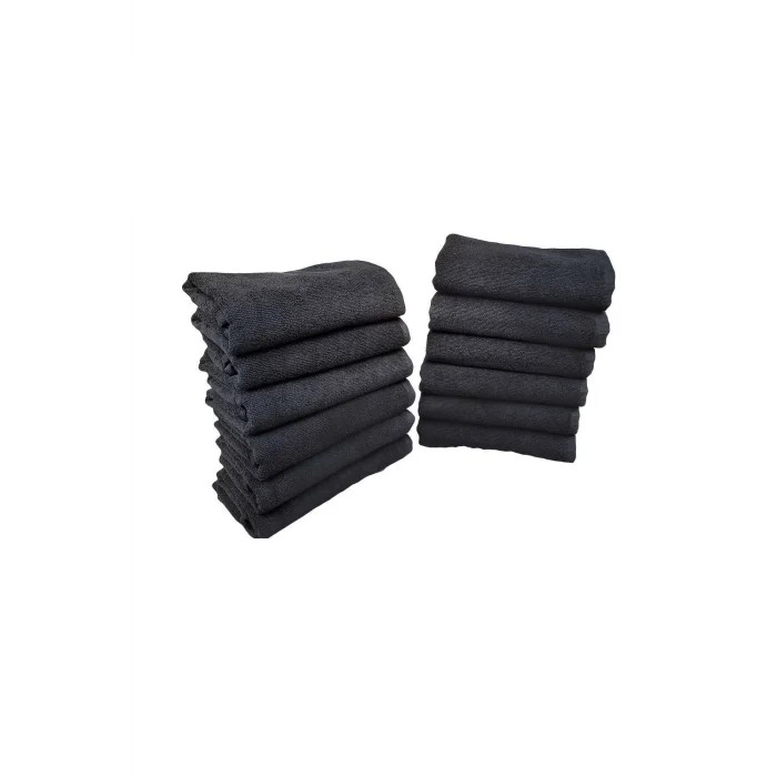 12li Paket Boya Tutmayan Mikrofiber El Yüz Spor Kuaför Havlusu 50X90 Cm