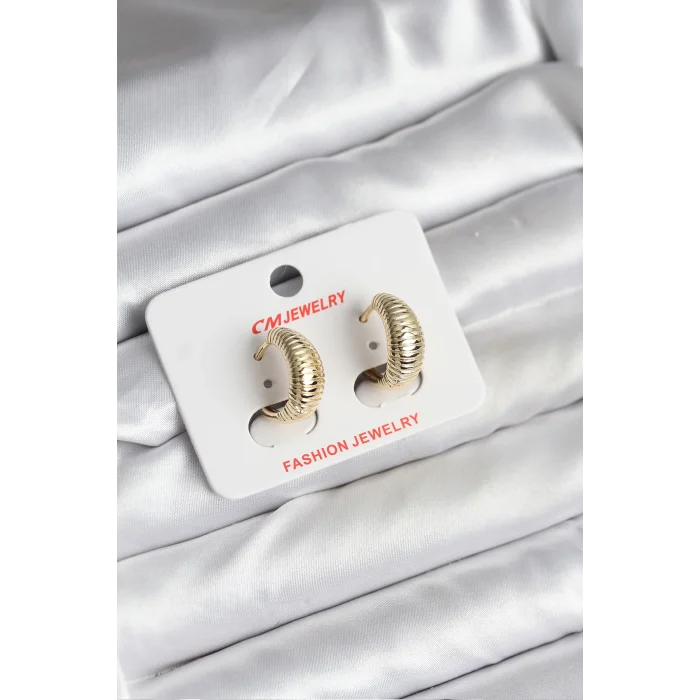 14K Gold Renk Kaplama CM Kadın Küpe