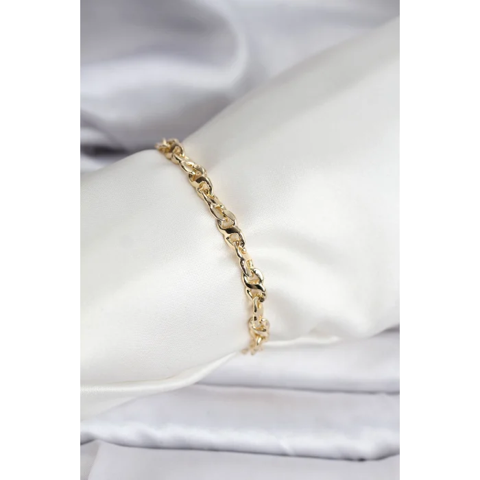 14k Gold Renk Kaplama Zincir Model Cm Kadın Bileklik