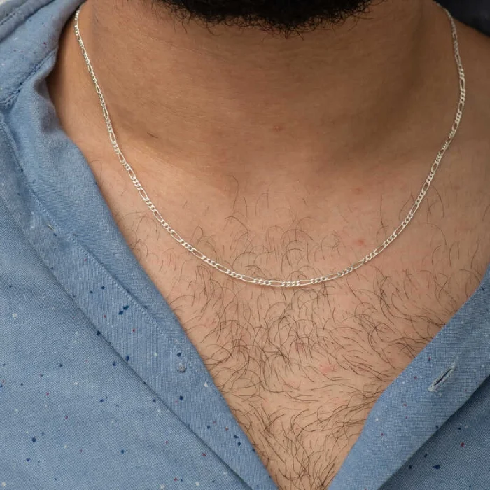 Luz&Pos 1.50 Mm Gümüş Figaro Zincir - 0.40 Mikron