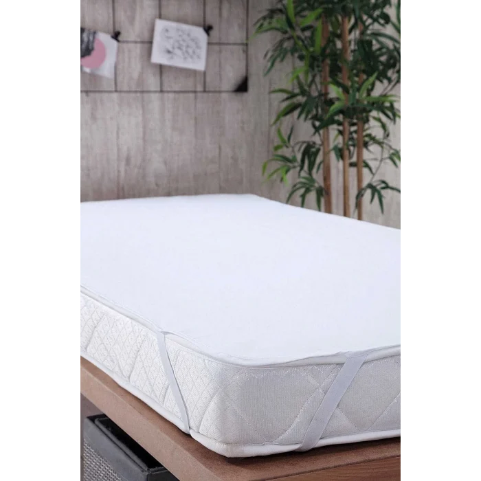 150x200 Çift Kişilik Alez  4 Köşe Lastikli Pamuklu Yatak Koruyucu