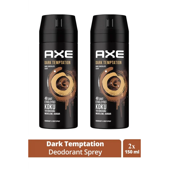 2 Adet Axe Dark Temptatıon Bay Parfüm Kofre 150 ml