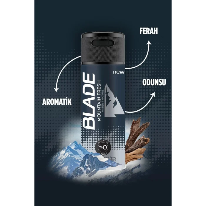 2 Adet Mountain Fresh Erkek Deodorant 150ml Leke Bırakmaz