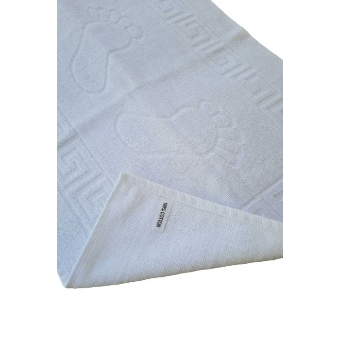 2 li Ayak İzli Banyo Paspas 100 Pamuklu Ayak Havlusu 50x70 Cm