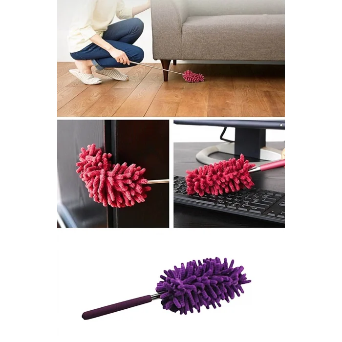 2 Li Set Mikrofiber Teleskobik Toz Alma -antistatik Toz Püskülü Duster