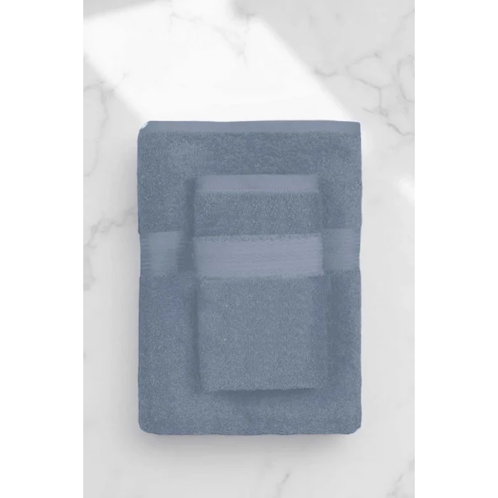 2 Parça Battal Lüks Premium Banyo Spa Havlu Takımı 90x170 Cm İndigo