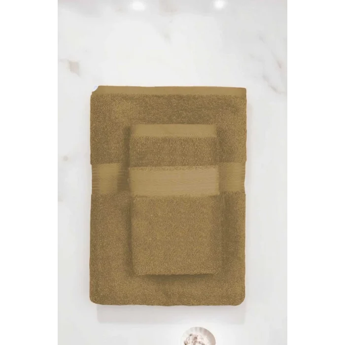 2 Parça Battal Lüks Premium Banyo Spa Havlu Takımı 90x170 Cm Kahve