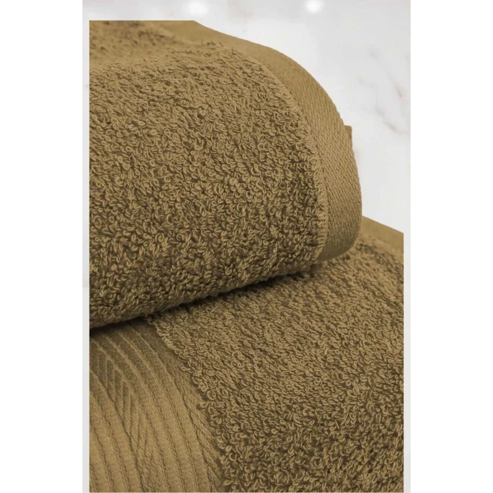 2 Parça Battal Lüks Premium Banyo Spa Havlu Takımı 90x170 Cm Kahve