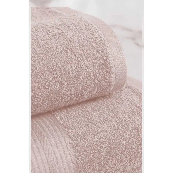2 Parça Battal Lüks Premium Banyo Spa Havlu Takımı 90x170 Cm Pudra