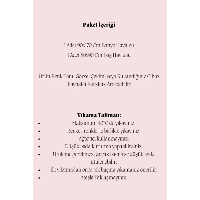 2 Parça Battal Lüks Premium Banyo Spa Havlu Takımı 90x170 Cm Somon
