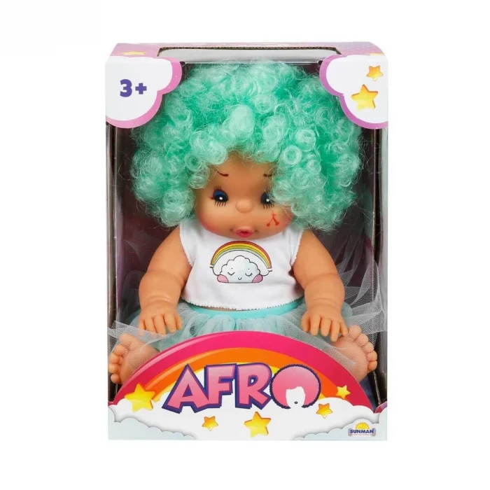 20040 Afro Kıvırcık Saçlı Bebek 23 cm -Sunman