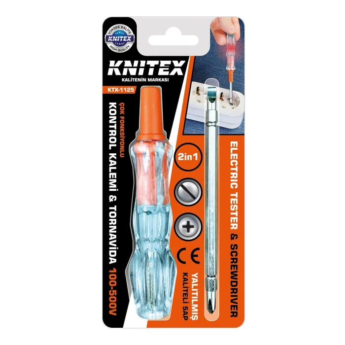 2in1 Düz - Yıldız   Çıkar Tak  Kontrol Kalemi - Tornavida  100-500v