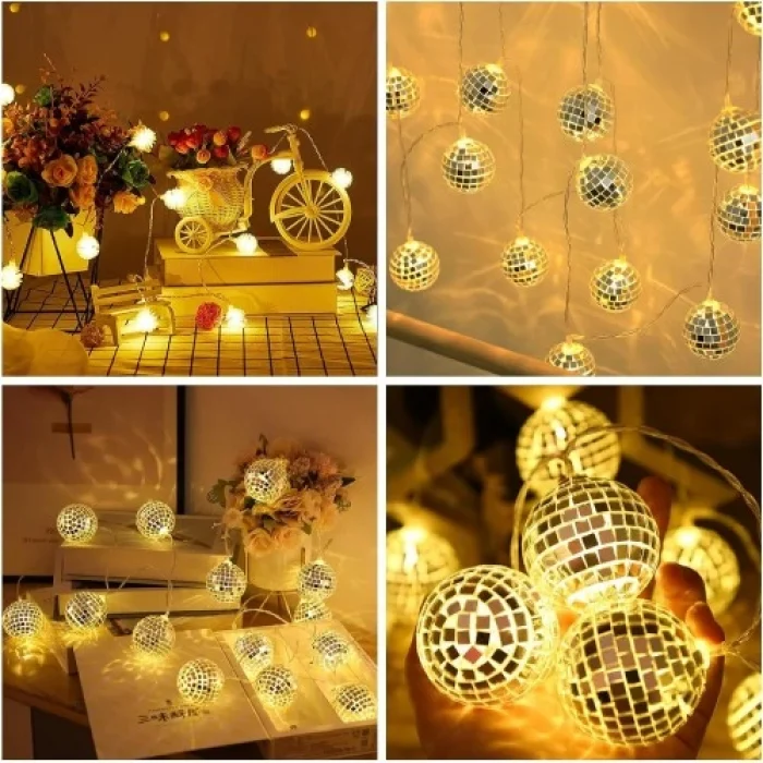 2m 10 LED Disko Topu RGB Şerit Lamba