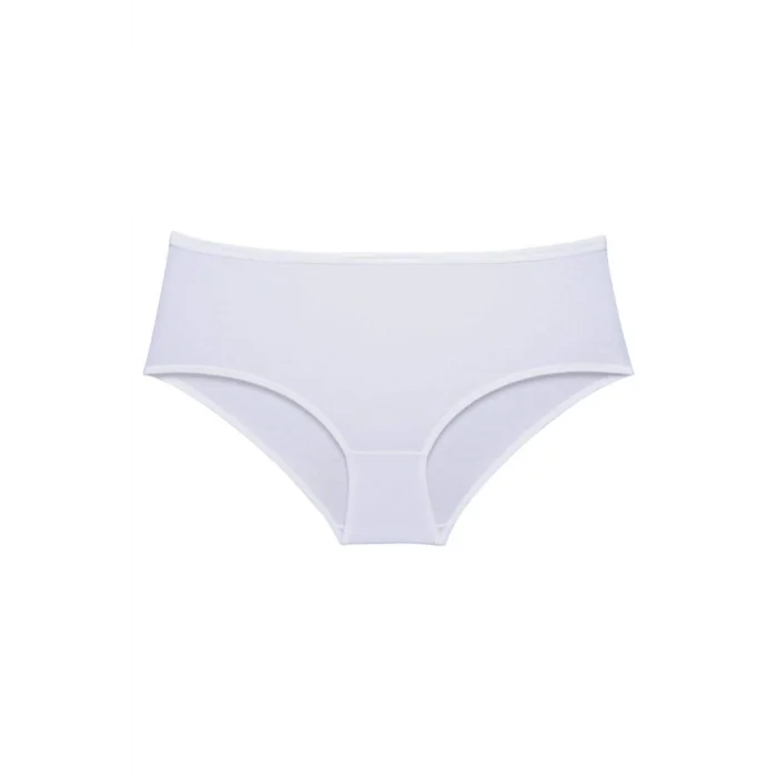 3 Adet Kadın Yüksek Bel Bato Külot Beyaz Gri Ten