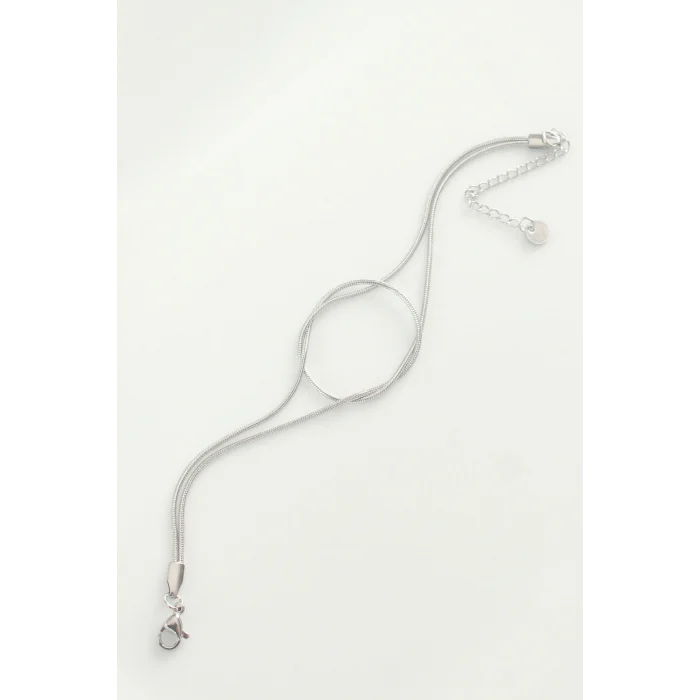 316L Çelik Gümüş Renk Düğüm Model Bileklik