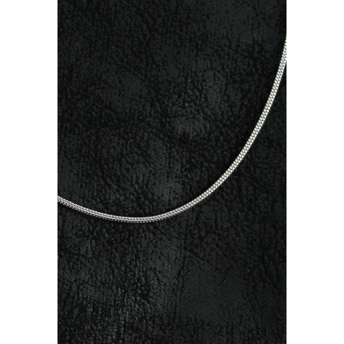 316l Çelik Örme Zincir Model Gümüş Renk Erkek Kolye