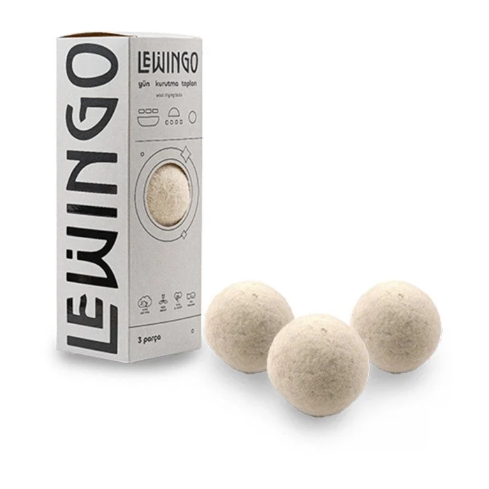 3pcs Yün Çamaşır Kurutma Makinesi Topu Xl - 50gr
