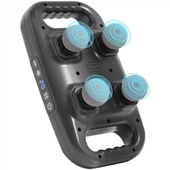 4 Başlıklı Masaj Tabancası - Ergonomik Derin Doku Sırt ve Boyun Masaj Aleti Ağrı ve Sızı Giderici