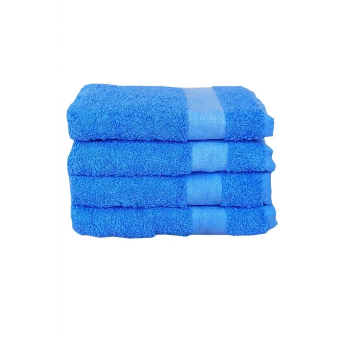 4 lü El Yüz &#37;100 Pamuklu Havlu Seti Dry Mavi