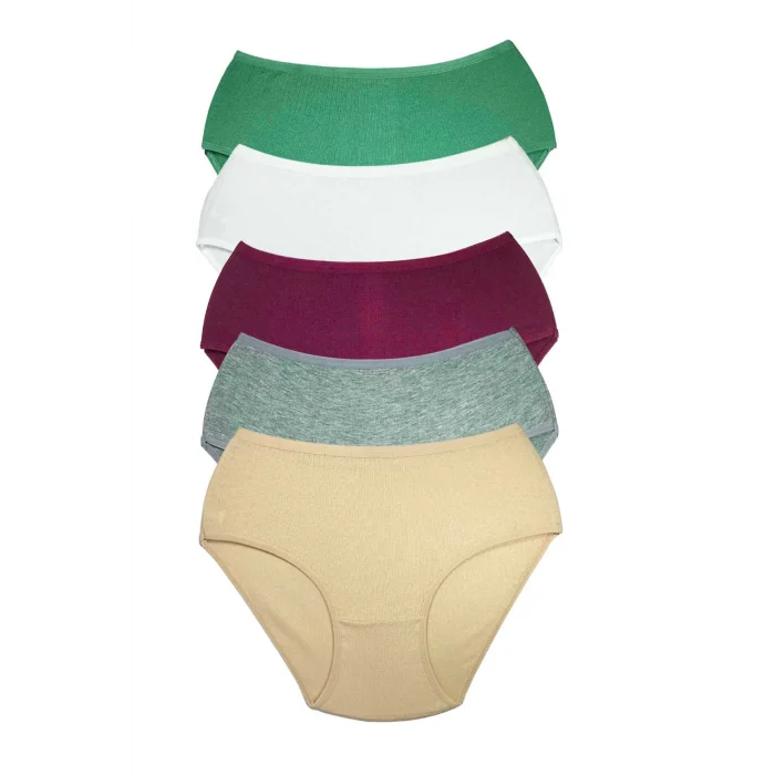 5 Adet Kadın Yüksek Bel Ribana Bato Külot S045